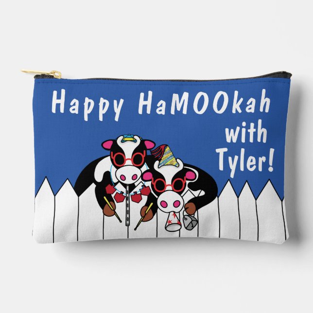 Hanukkah Happy HaMOOkah Zubehörtasche (Vorderseite)