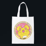 Hanukkah Happy mit rosa Bunny Wiederverwendbare Einkaufstasche<br><div class="desc">Hanukkah Happy mit rosa Bunny, weiße 2-seitige Tasche. Alle Designelemente können bearbeitet werden. Alle bearbeitbaren Texte können gelöscht und durch eine eigene Nachricht ersetzt werden. Verwenden Sie Ihre Lieblingsfarbe, Schriftart und Stil. Happy Hanukkah/Chanukah! Stil: Wiederverwendbare Beutel Grün gehen und retten den Planeten mit unserer wiederverwendbaren Lebensmitteltasche! Diese Tasche ist aus...</div>