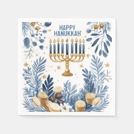 Hanukkah Harmony Wasserfarbenfestival Serviette