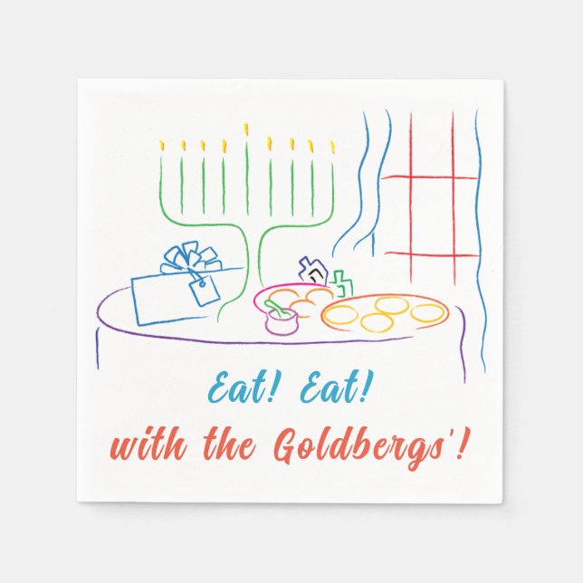 Hanukkah Holiday Dinner Serviette (Vorderseite)
