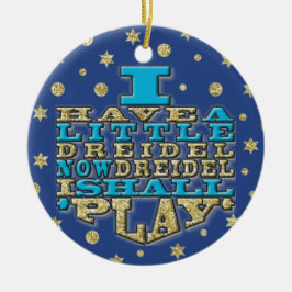 Hanukkah "I have a Little Dreidel"/Circle Ornament