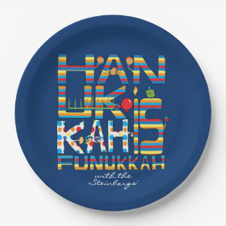 Hanukkah ist Funukkah Happy Pappteller