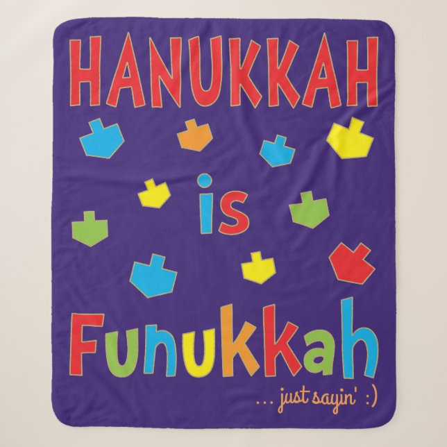 Hanukkah ist Funukkah Sherpa Blanket/Med Sherpadecke (Vorderseite)