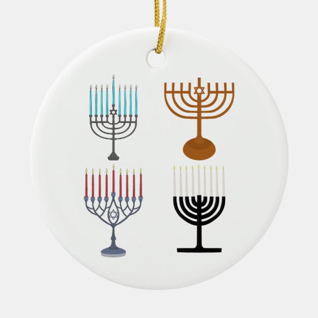Hanukkah Judaism Jew Religion Keramik Ornament (Vorne)
