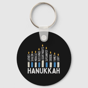 Hanukkah jüdischer Holiday Menorah Juden Schlüsselanhänger