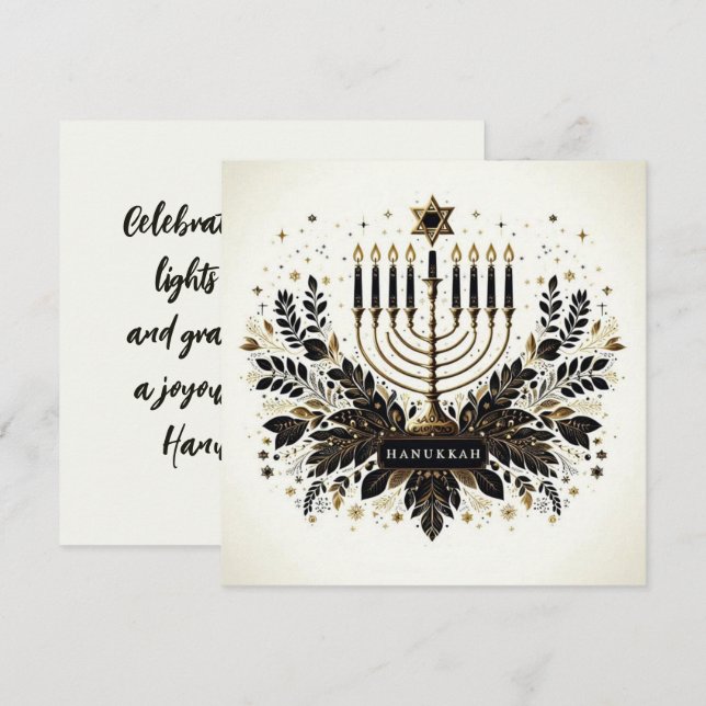 Hanukkah Karte (Vorne/Hinten)
