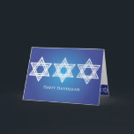 Hanukkah-Karte Feiertagskarte<br><div class="desc">Diese großartige Hanukkah-Karte ist eine klassische, saubere und einfache. Mit 3 Sternen von David (Magen David), über sie zu gehen, wird sehr elegant. Pair mit einer passenden Briefmarke oder einem Geschenk für das perfekt abgestimmte Hanukkah Geschenk.</div>