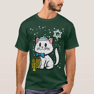 Hanukkah-Katze Niedliche Chanukah Jüdische Frauen T-Shirt