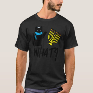 Hanukkah-Katze Was ist Chanukka jüdische Frauen Mä T-Shirt