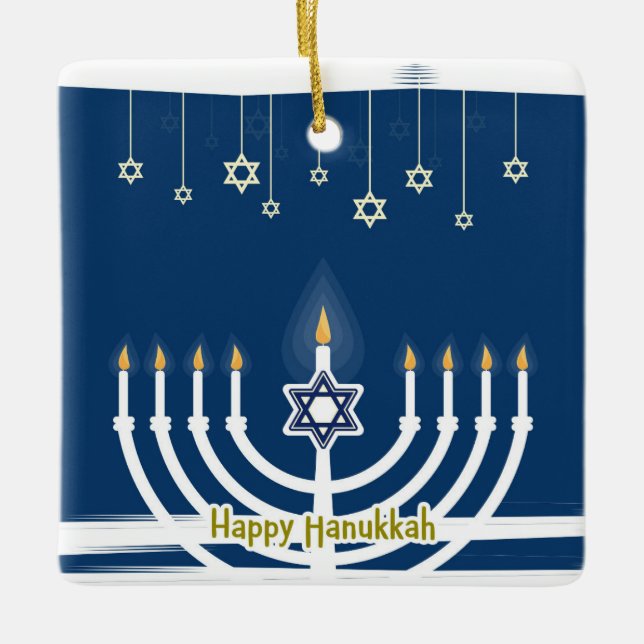 Hanukkah Keramik Ornament (Vorderseite)
