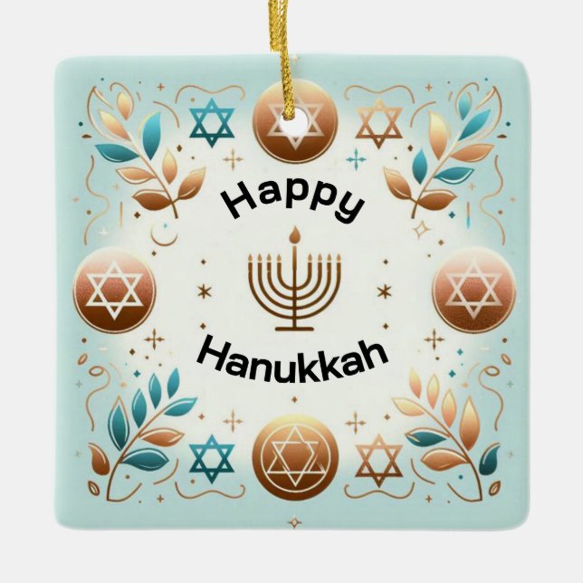 Hanukkah Keramik Ornament (Vorderseite)