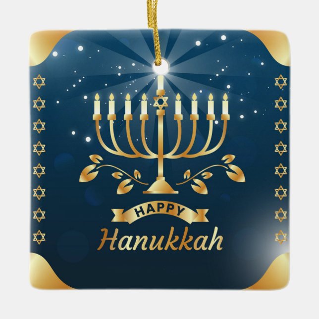 Hanukkah Keramik Ornament (Vorderseite)