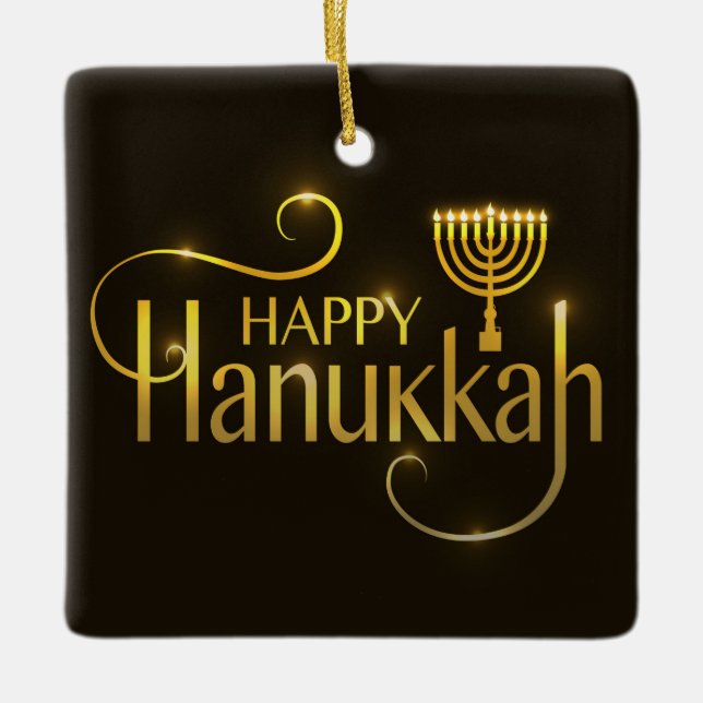 Hanukkah Keramik Ornament (Vorderseite)