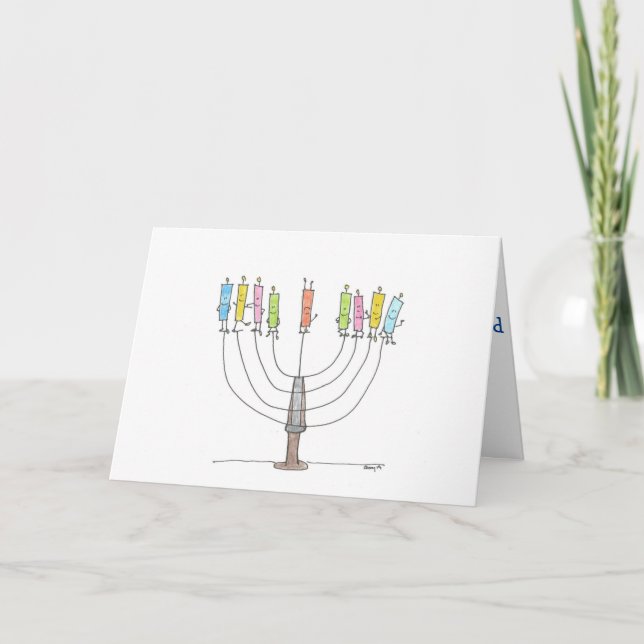 Hanukkah-Kerzen Karte (Vorderseite)