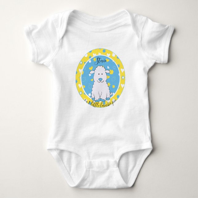 Hanukkah "Lambie Pie" Baby Jersey Bodysuit Baby Strampler (Vorderseite)