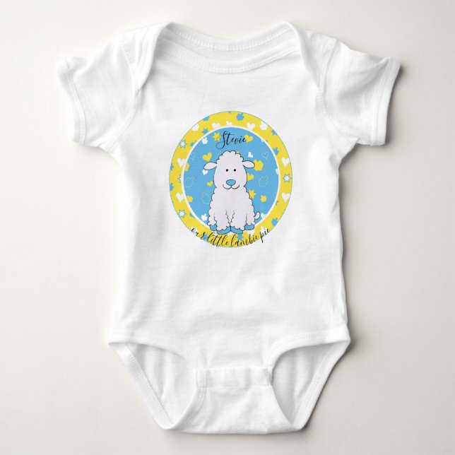 Hanukkah "Lambie Pie" Baby Jersey Bodysuit Strampler (Vorderseite)