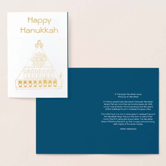 Hanukkah Lamp Folienkarte (Anzeige)