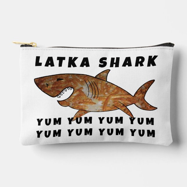 Hanukkah Latka Shark Dreidel Game Zubehörtasche (Vorderseite)