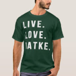 Hanukkah Latke Party Live Liebe Latkes jüdisches M T-Shirt<br><div class="desc">Hanukkah Latke Party Live Liebe Latkes jüdische Menorah Urlaub.</div>