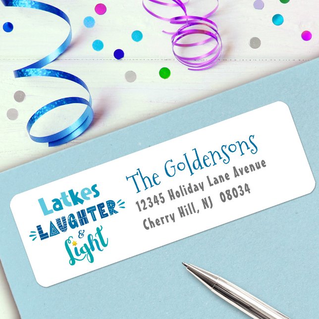 Hanukkah Latkes Laughter Light Modern Custom Name (Von Creator hochgeladen)