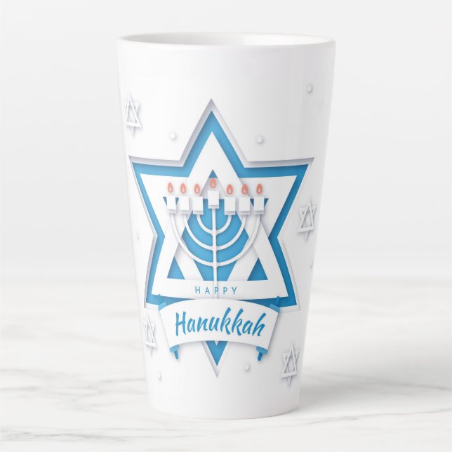 Hanukkah Latte Tasse (Vorderseite)