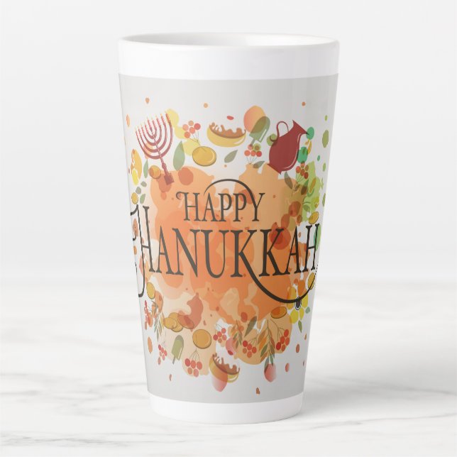 Hanukkah Latte Tasse (Vorderseite)
