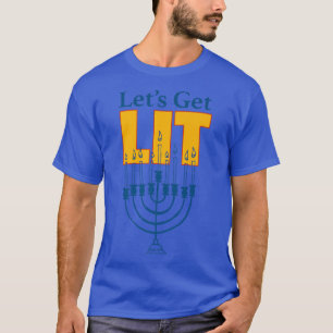 Hanukkah Let's Get LIT mehrere Farben für Männer,  T-Shirt