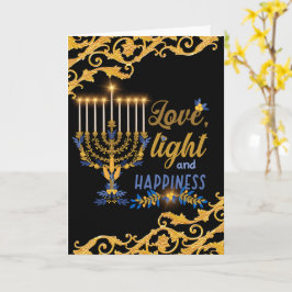 Hanukkah Liebe, Licht und Glück Karte