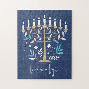 Hanukkah Liebe & Light Floral Menorah