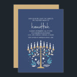 Hanukkah Liebe & Light Floral Menorah Feiertag Par Einladung<br><div class="desc">Hanukkah Liebe & leichte florale Menorah Feier Einladung. Personalisieren Sie den benutzerdefinierten Text oben. Weitere Koordinationsgegenstände finden Sie in unserer Kollektion "Floral Hanukkah Menorah und Dreidel".</div>