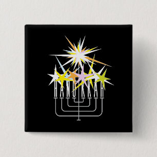 Hanukkah Lights Button