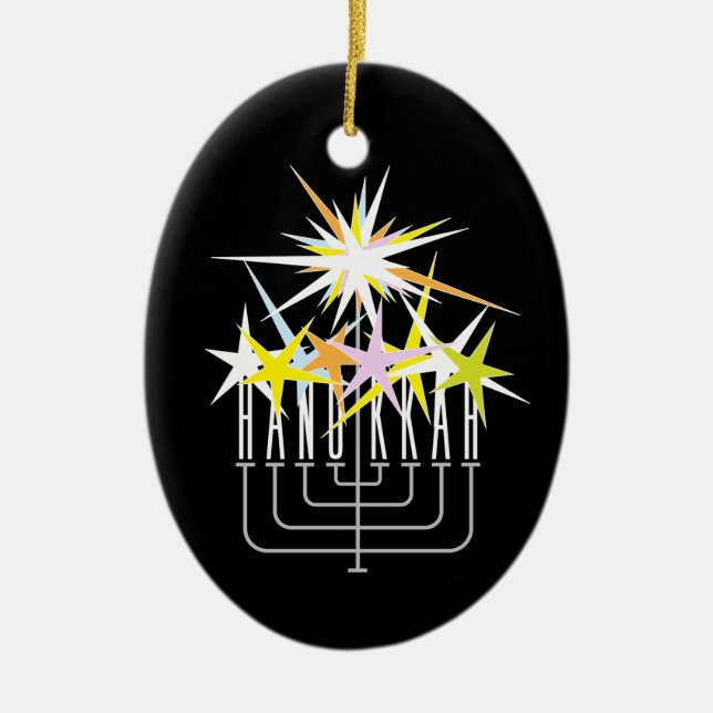 Hanukkah Lights Keramik Ornament (Vorne)