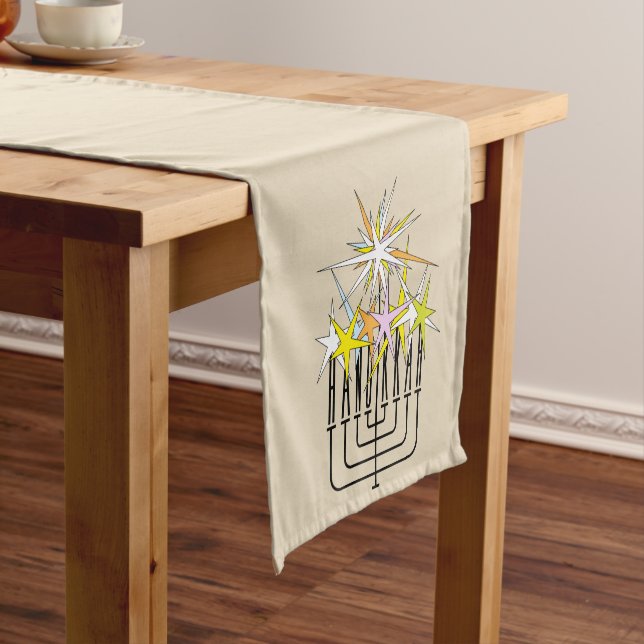 HANUKKAH LIGHTS MENORAH KURZER TISCHLÄUFER (Beispiel)