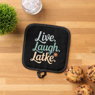Hanukkah Live Lachen Latke Lustiger Feiertag Famil Topflappen