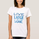 Hanukkah "Live Laugh Liebe a Latke" Blauer T - Shi T-Shirt<br><div class="desc">Hanukkah "Live Laugh Liebe a Latke" Blue T-ShirtWählen Sie aus über 155 Shirt Stile und Größen für dieses Design.Dieses T-Shirt sitzt locker und umspielt die feminine Silhouette.Aus 100% Baumwolle ist dieses T-Shirt beides: strapazierfähig und angenehm weich - eine gute Kombination, wenn Du nach einem lässigen Basisstück suchst. Standard fitGepasste GrößeFabric...</div>