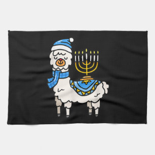 Hanukkah Llama Menorah Chanukah Alpaca Niedliches Geschirrtuch