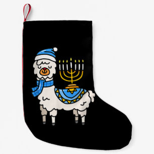Hanukkah Llama Menorah Chanukah Alpaca Niedliches Kleiner Weihnachtsstrumpf