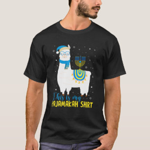 Hanukkah Llama Weihnachtsglücklich Llamakah Pajama T-Shirt