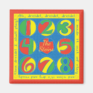 Hanukkah Magnet Quadrat Dreidel Spiel