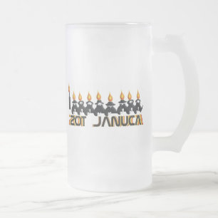 Hanukkah Mattglas Bierglas