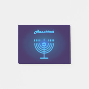 Hanukkah-Menora-Lichter Festivaldekoration Post-it Klebezettel