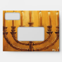 Hanukkah-Menora-Lichterfest-Umschlag