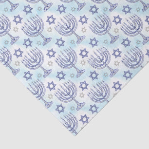 Hanukkah-Menora Stern Davids Doodle-Kunststil Seidenpapier