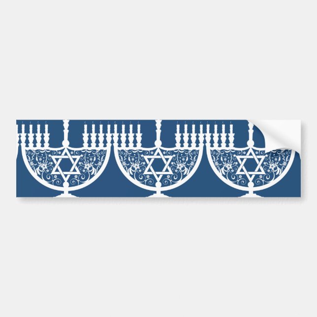 Hanukkah Menorah Autoaufkleber (Vorne)