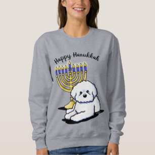 Hanukkah Menorah Bichon Sweatshirt