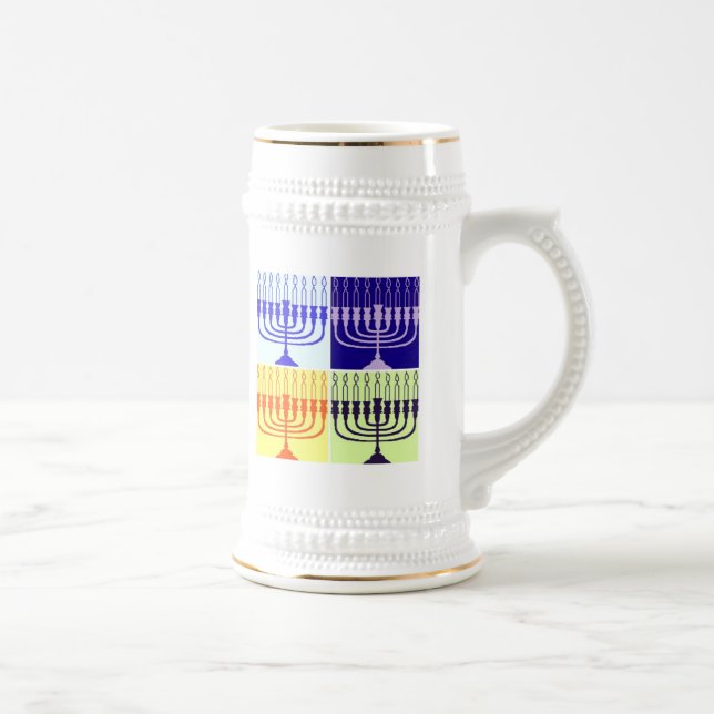 Hanukkah Menorah Bierglas (Rechts)