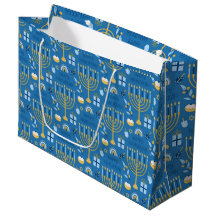 Hanukkah Menorah Blue Star Jüdische große Geschenk