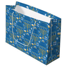 Hanukkah Menorah Blue Star Jüdische große Geschenk