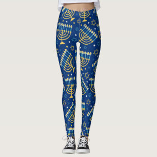 Hanukkah Menorah Blue Star von David Leggings