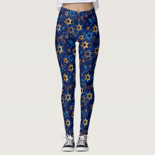Hanukkah Menorah Blue Star von David Leggings